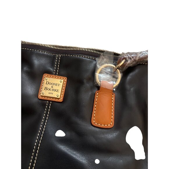 Dooney & Bourke O-Ring Shopper Black Leather Tote Bag NWT 5P832 BL $268 MSRP - Picture 2 of 15